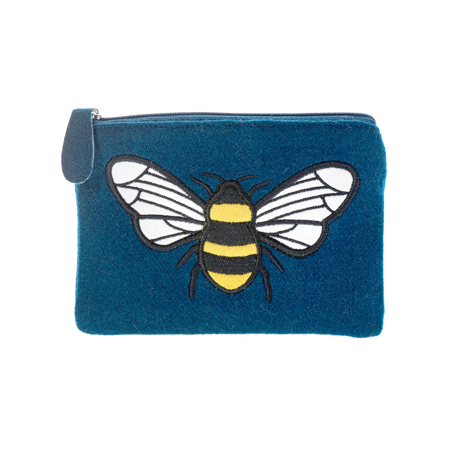 Felt Bee Purse- Blue - Recetas Fair Trade