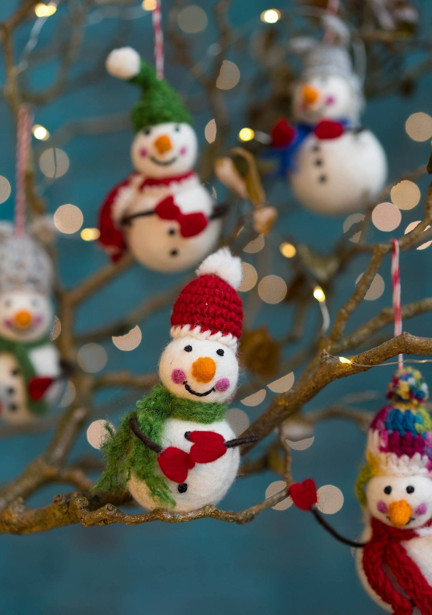 Felt Snowmen With Bendy Arms - Recetas Fair Trade