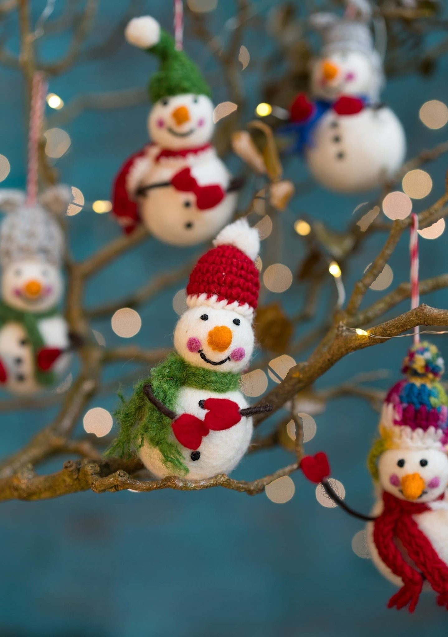 Felt Snowmen With Bendy Arms - Recetas Fair Trade