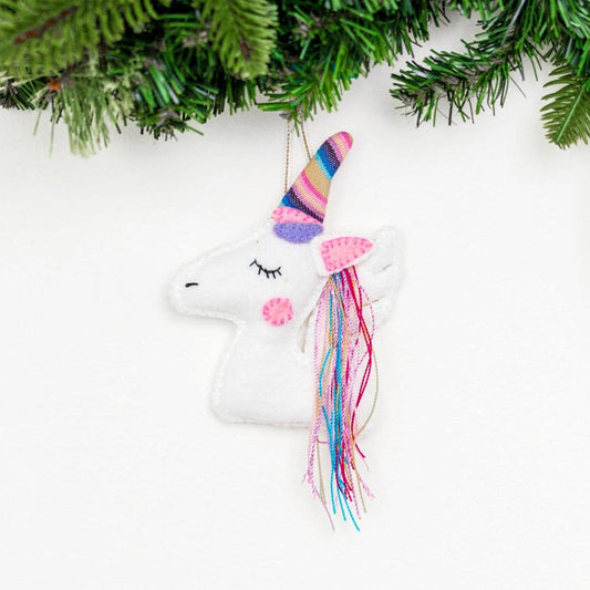 Felt Unicorn Ornament - Recetas Fair Trade