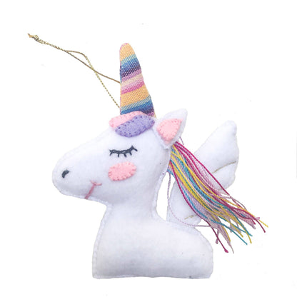 Felt Unicorn Ornament - Recetas Fair Trade