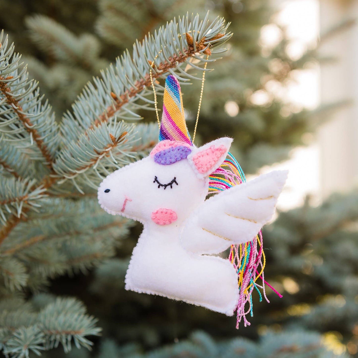 Felt Unicorn Ornament - Recetas Fair Trade