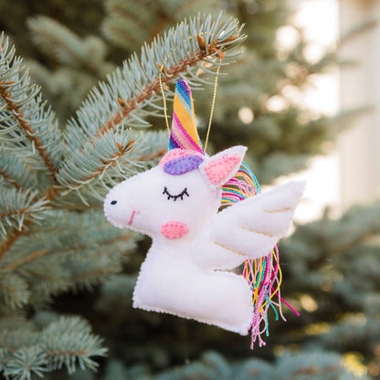 Felt Unicorn Ornament - Recetas Fair Trade