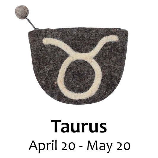Felt Zodiac Taurus Clutch Purse - Recetas Fair Trade