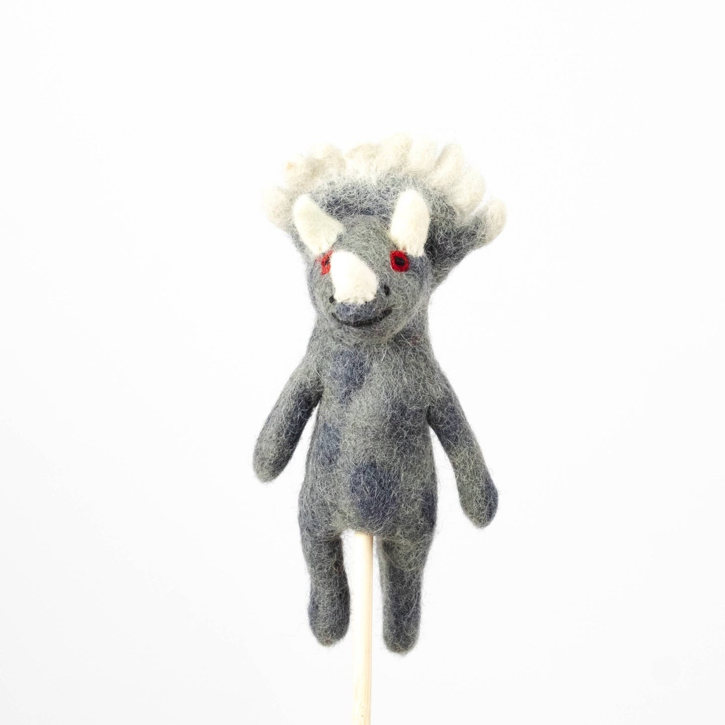 Finger Puppets - Dinosaur - Brown, Gray and Green - Recetas Fair Trade