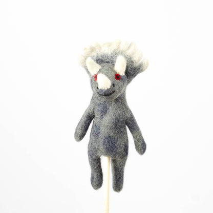 Finger Puppets - Dinosaur - Brown, Gray and Green - Recetas Fair Trade