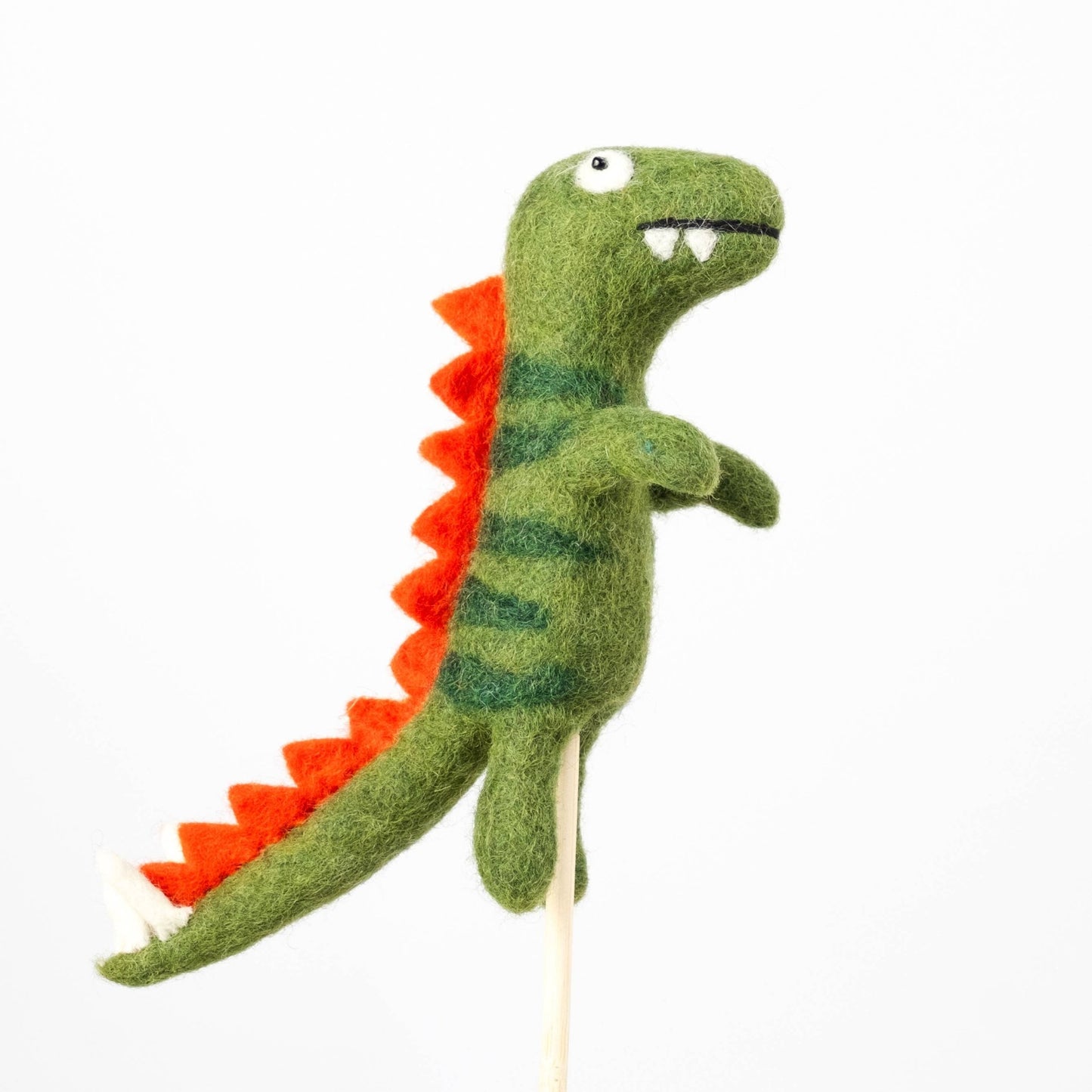 Finger Puppets - Dinosaur - Brown, Gray and Green - Recetas Fair Trade