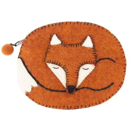 Fox Handmade Felt Coin Purse - Recetas Fair Trade