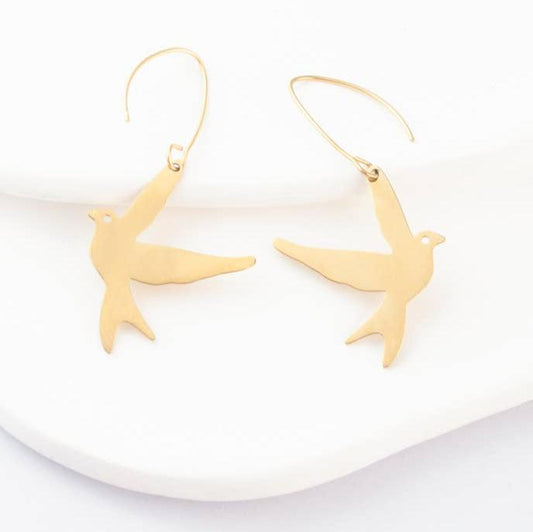 Freedom Dove Earrings - Recetas Fair Trade