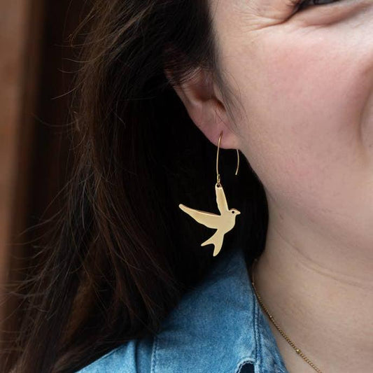 Freedom Dove Earrings - Recetas Fair Trade
