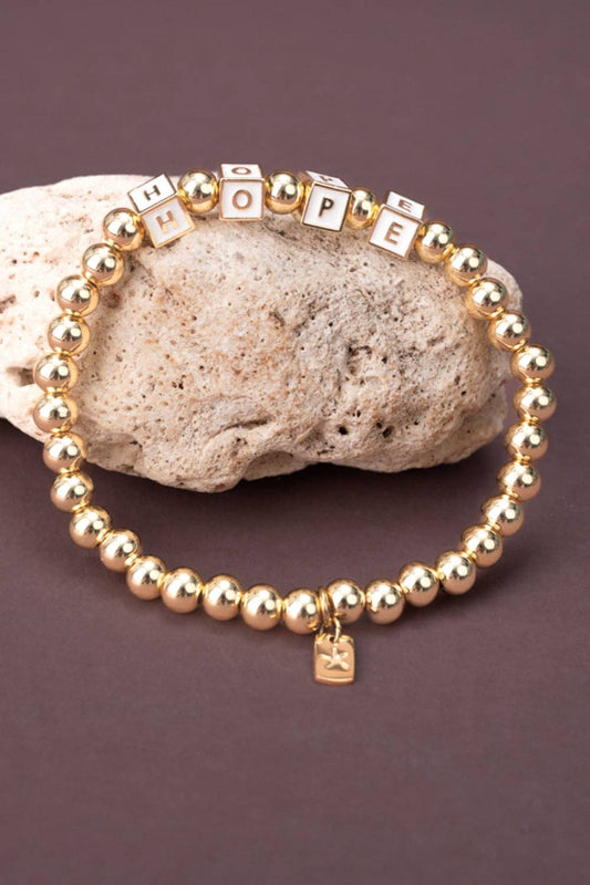 Give Hope, Wear Hope Beaded Bracelet - Recetas Fair Trade