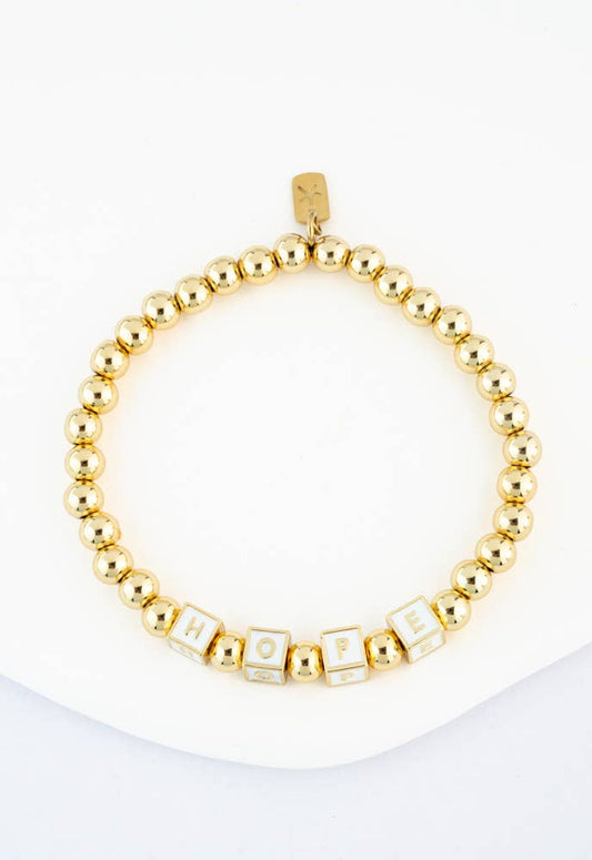 Give Hope, Wear Hope Beaded Bracelet - Recetas Fair Trade