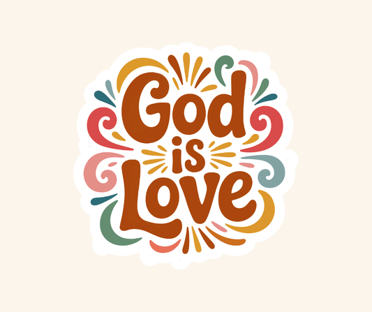 God is Love Sticker - Recetas Fair Trade