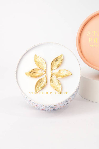 Golden Canopy Earrings - Recetas Fair Trade