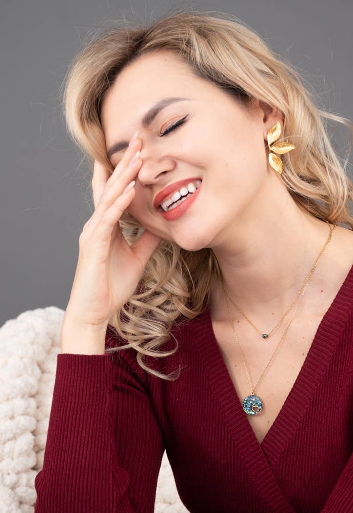 Golden Canopy Earrings - Recetas Fair Trade