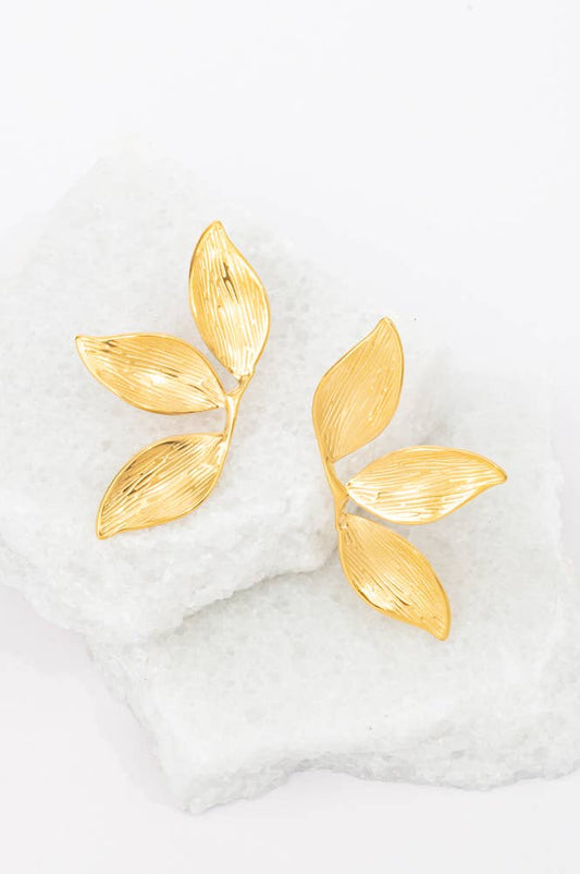 Golden Canopy Earrings - Recetas Fair Trade