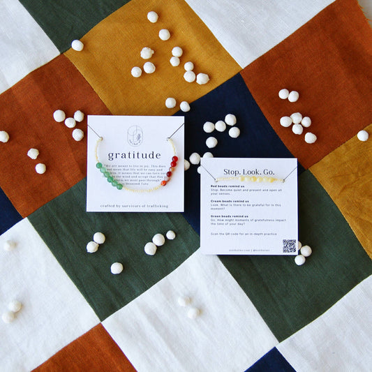 Gratitude Mindfulness Bracelet - Recetas Fair Trade
