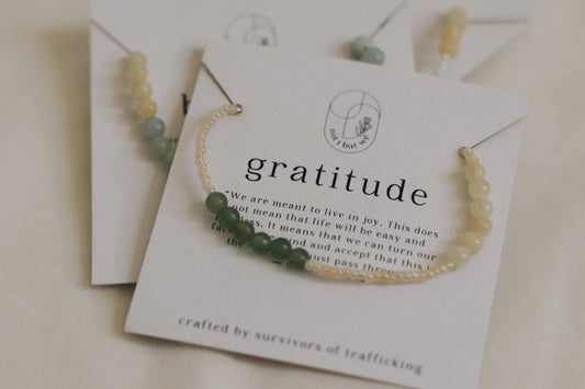 Gratitude Mindfulness Bracelet - Recetas Fair Trade