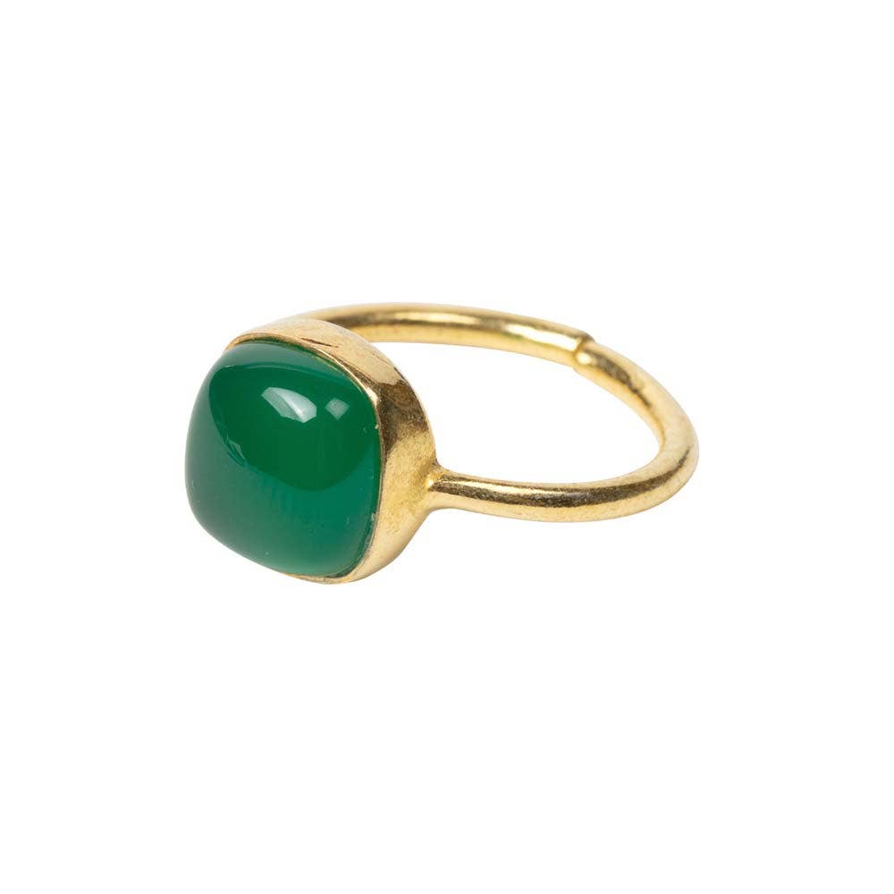 Green Onyx Ring - Recetas Fair Trade