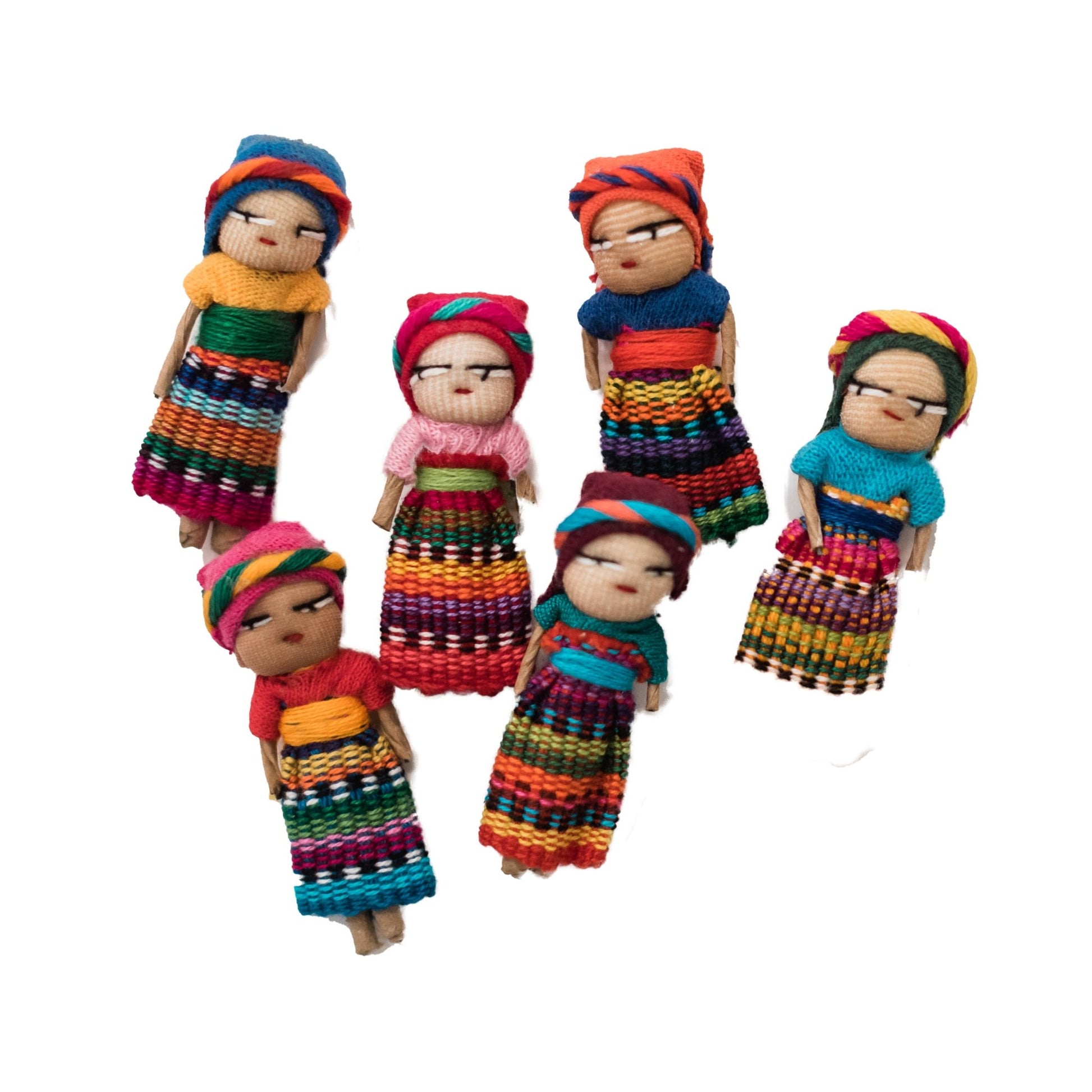 Guatemalan Worry Dolls - Set of 12 - Recetas Fair Trade