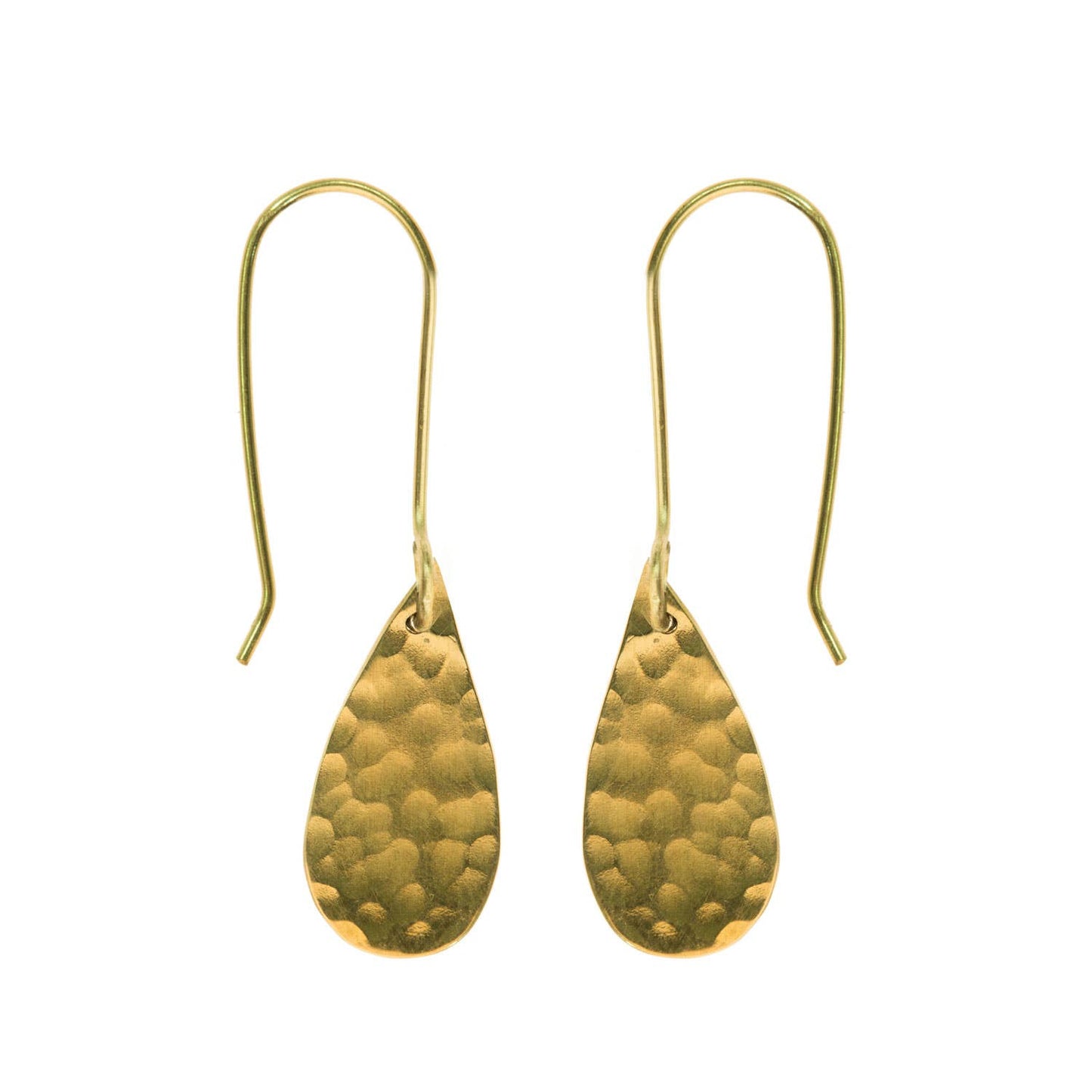 Hammered Raindrop Earrings - Recetas Fair Trade