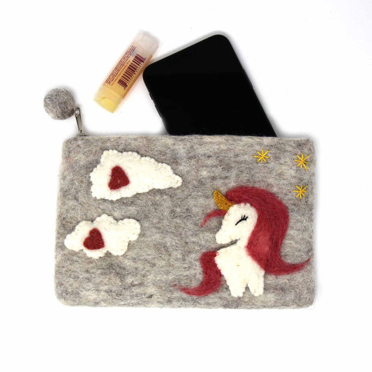 Felt Unicorn Pouch