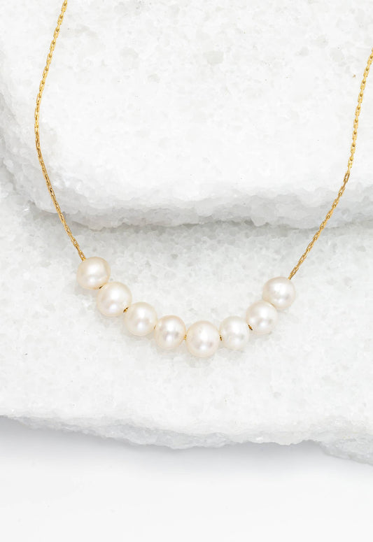 Harmony Pearl Cluster Necklace - Recetas Fair Trade