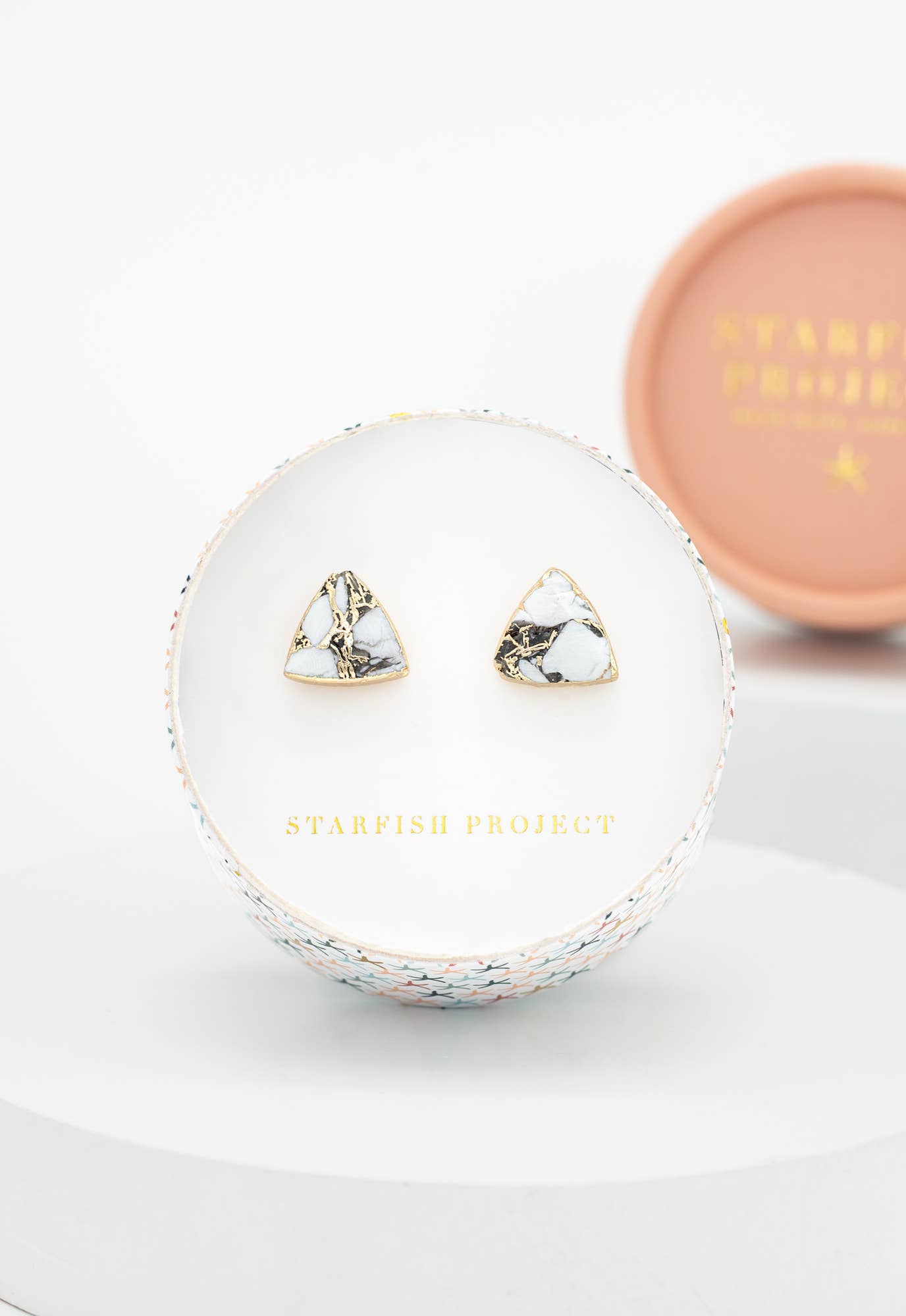 Haven Studs – White Turquoise - Recetas Fair Trade