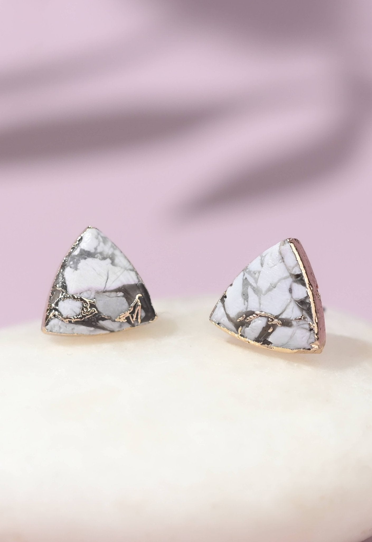 Haven Studs – White Turquoise - Recetas Fair Trade