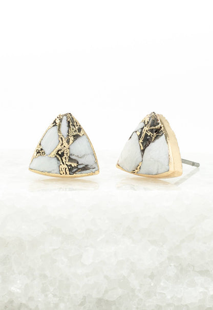 Haven Studs – White Turquoise - Recetas Fair Trade