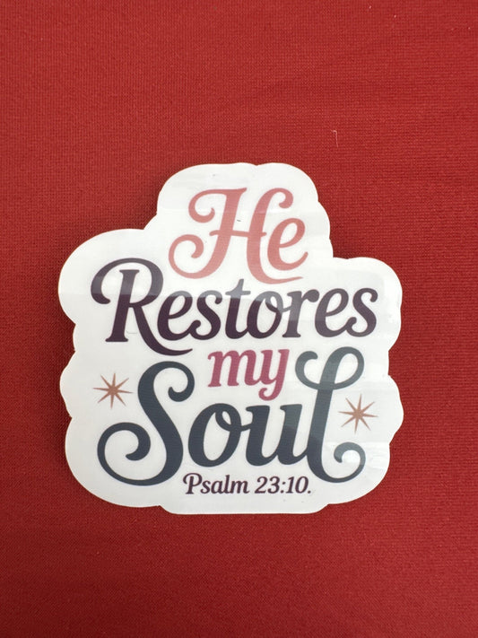 He Restores my Soul Sticker - Recetas Fair Trade