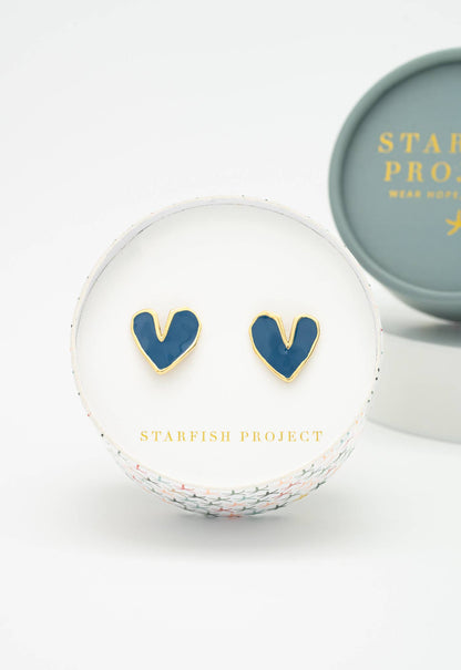 Heart of Freedom Earrings 💙 - Recetas Fair Trade