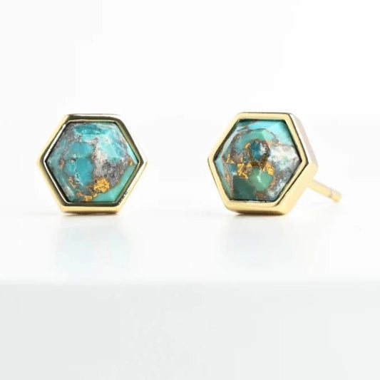 Heaven & Earth Turquoise Studs - Recetas Fair Trade