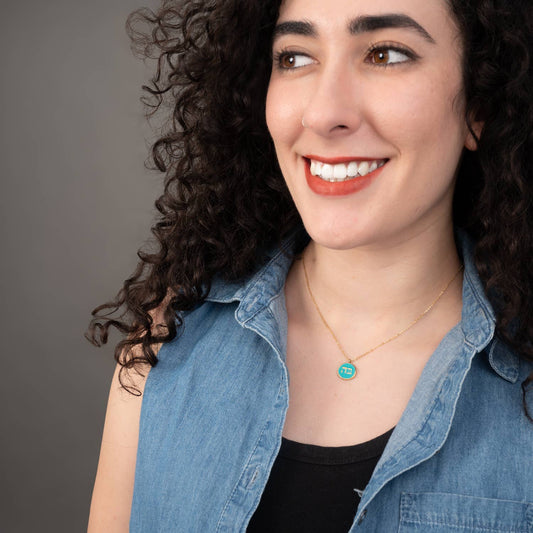 Hebrew 5 & 2 Necklace Gold - Recetas Fair Trade