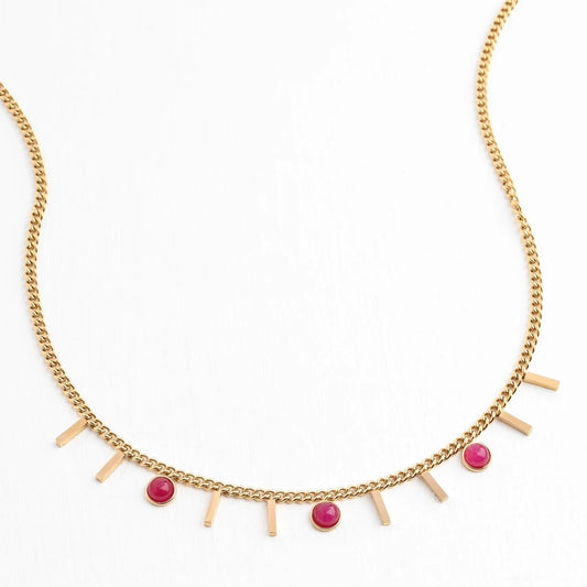 Helio Necklace in Scarlet - Recetas Fair Trade