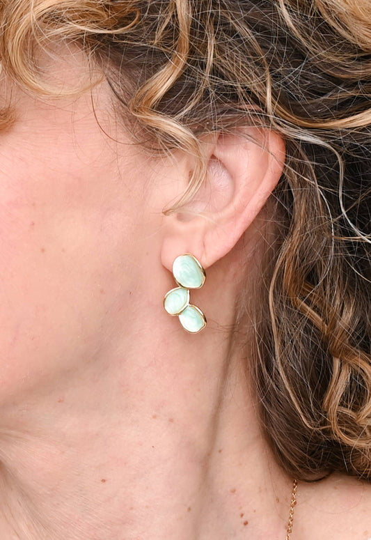Hope Echo Earrings in Mint - Recetas Fair Trade
