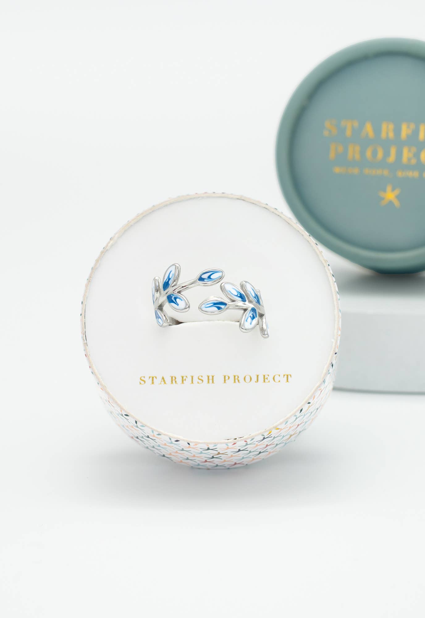 Hope Grows Ring in Silver & Blue - Recetas Fair Trade