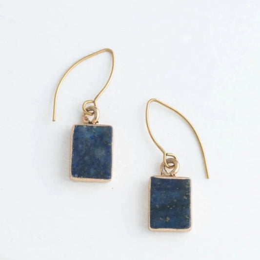 In the Clouds Lapis Earrings - Recetas Fair Trade