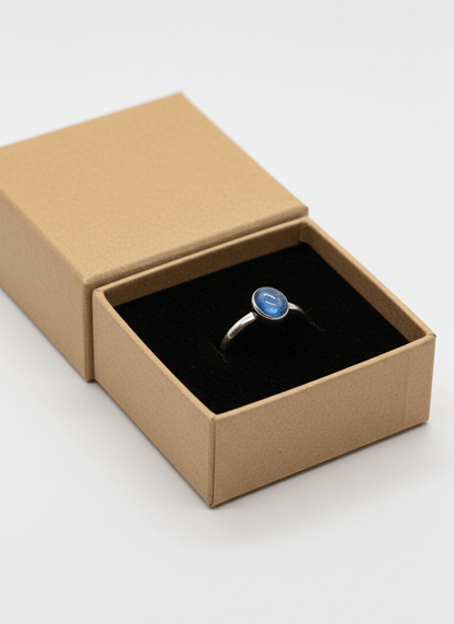 Indigo Solitaire Ring - Recetas Fair Trade