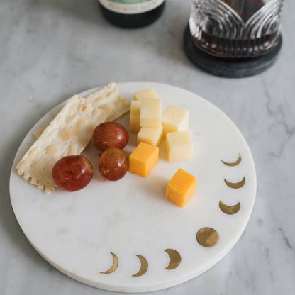 Indukala Cheese Charcuterie Board - Marble, Moon Phase - Recetas Fair Trade