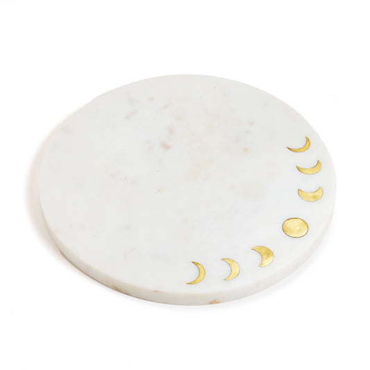 Indukala Cheese Charcuterie Board - Marble, Moon Phase - Recetas Fair Trade