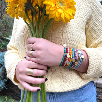 January • Birth Flower Bracelet (Stocking Stuffer!) - Recetas Fair Trade