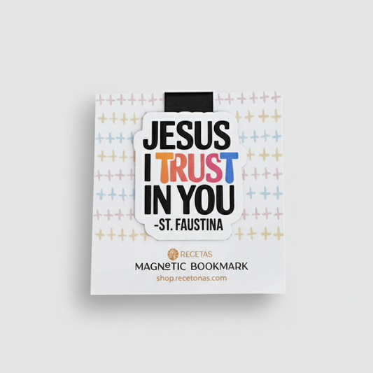 Jesus I Trust in You Magnetic Bookmark - Recetas Fair Trade