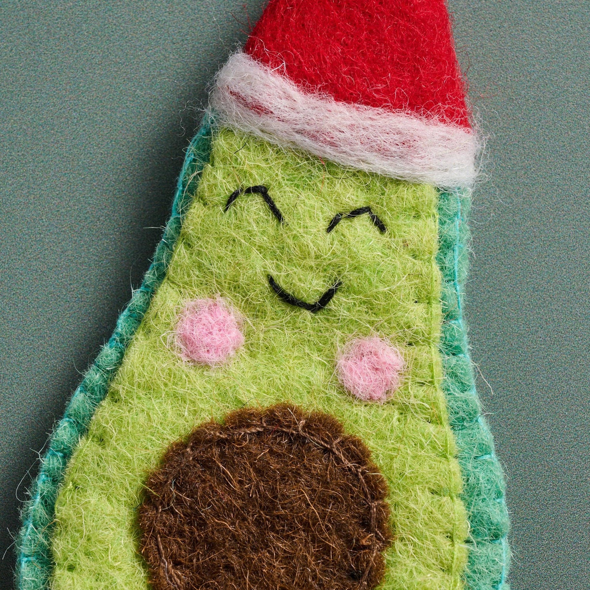 Jingle Bell Guac Felt Avocado Ornament - Recetas Fair Trade