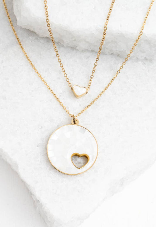 Journey Together Necklace Set in Mother of Pearl - Recetas Fair Trade