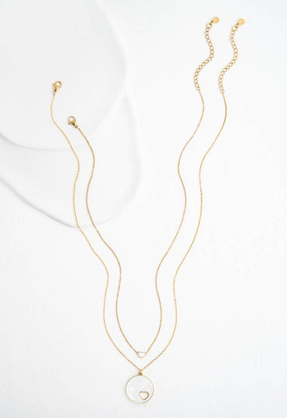 Journey Together Necklace Set in Mother of Pearl - Recetas Fair Trade