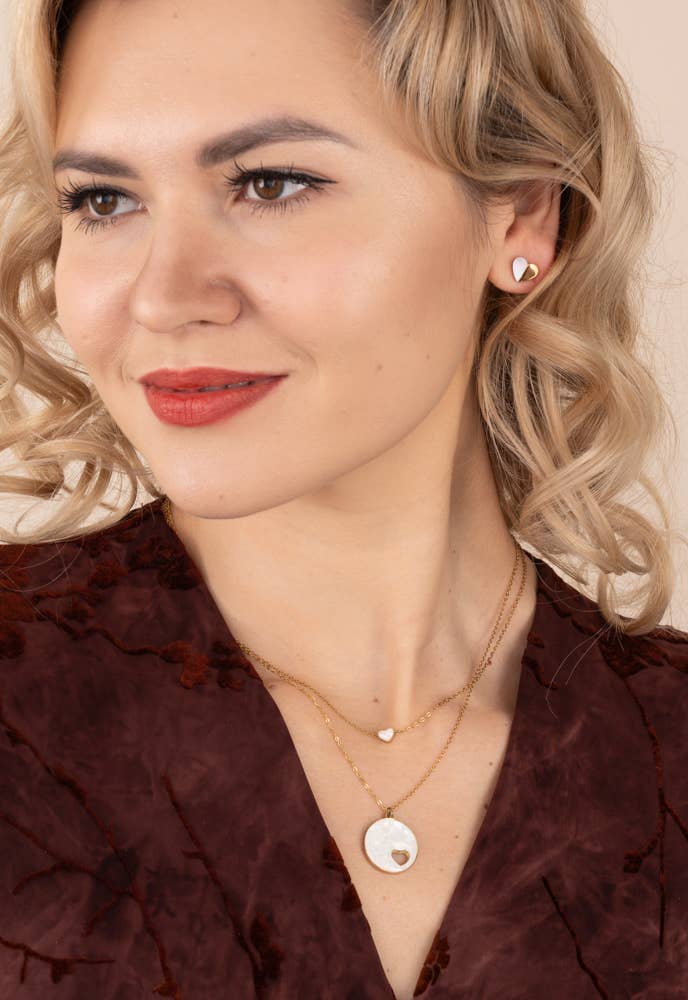 Journey Together Necklace Set in Mother of Pearl - Recetas Fair Trade