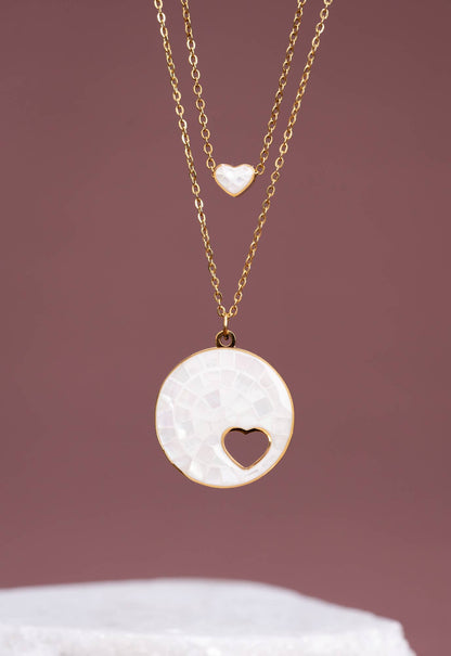 Journey Together Necklace Set in Mother of Pearl - Recetas Fair Trade