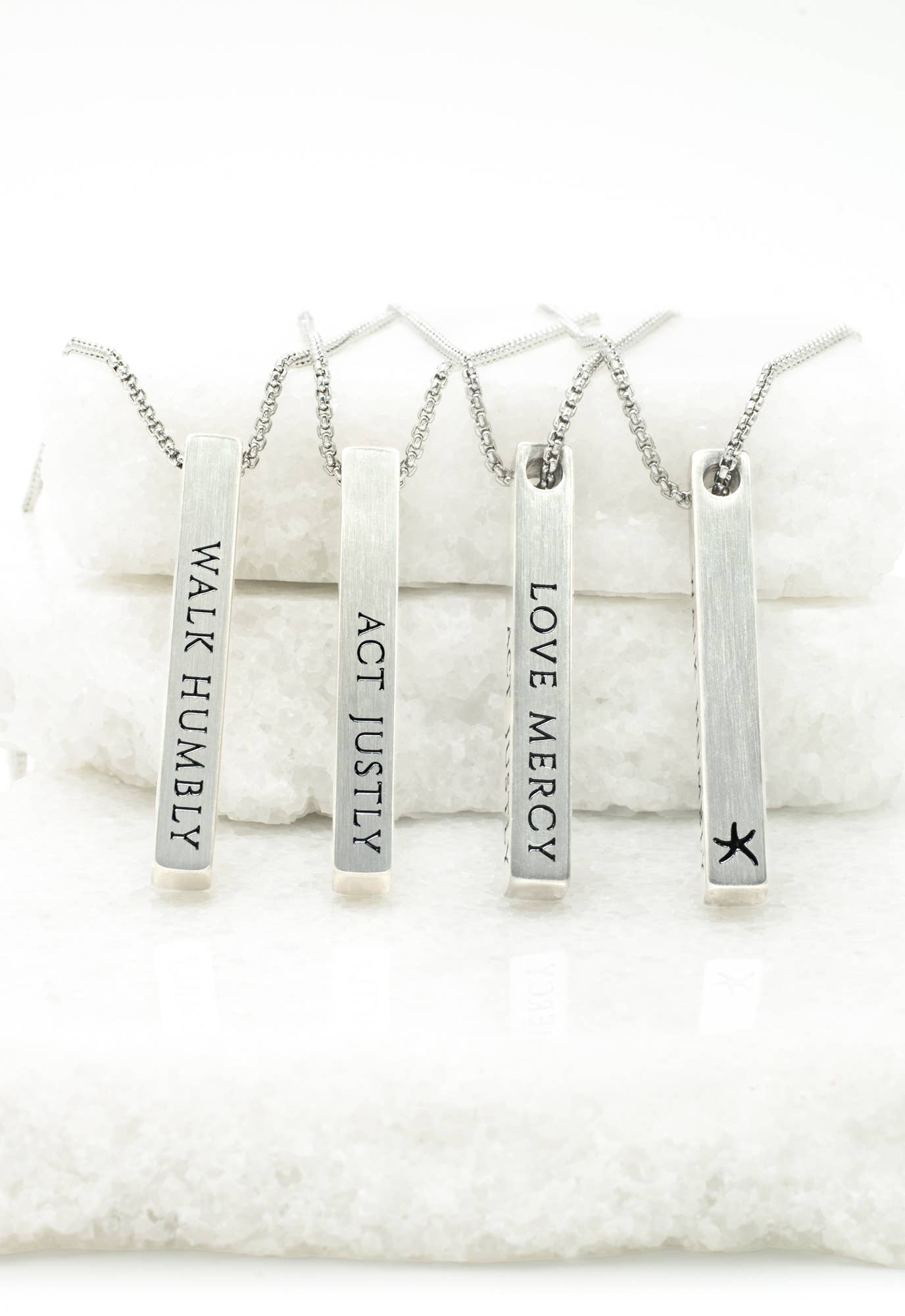 Justice Stainless Bar Necklace - Recetas Fair Trade