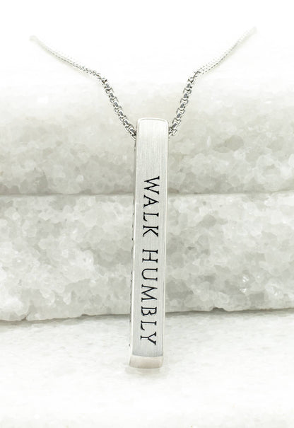 Justice Stainless Bar Necklace - Recetas Fair Trade